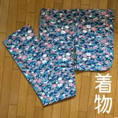 ◾️たぶん透けない素材◾️着物◾️気軽に着物を着てみませんか◾️着付け◾️和装◾️綺麗◾️青◾️