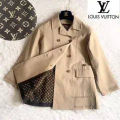 8 ルイヴィトン 裏地全面 モノグラムピーコート LOUIS VUITTON S