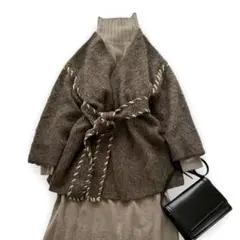 LAGUNAMOON♡ベルト付ハンドステッチニットカーディガン♡ブラウン