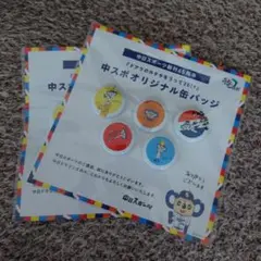 ★創刊65周年「ドアラのカタキをうって2019」中スポオリジナル缶バッジ 2点★