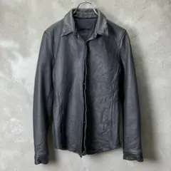 d01 ジュンハシモト レザーシャツジャケット カウレザー サイズ3