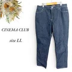 美品 CINEMA CLUB デニム サイズLL 紺 伸縮性 ジーンズ 3837
