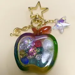 アップル りんご シャカシャカ キーホルダー チャーム シェイカー G (a)