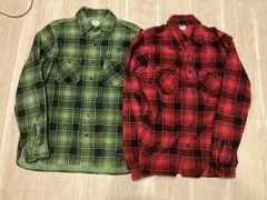 初期 2枚セット ラグスマックレガー コーデュロイ チェックシャツ