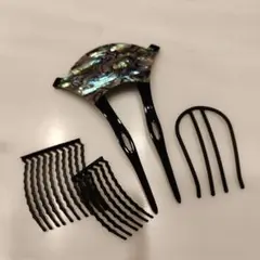 かんざし アバロンシェル ヘアクリップセット