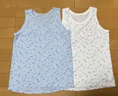 キッズノースリーブ タンクトップ140cm 男の子2枚 飛行機柄