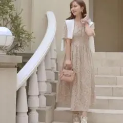 スカラップレース ワンピース♡ le reve vaniller