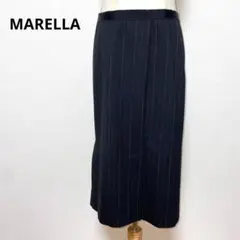 MARELLA マレーラ ひざ丈スカート ブラック 38 イタリア製