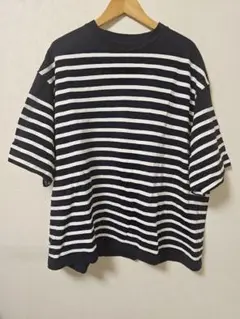 ブラームス blurhms バスクシャツ 長袖　ネイビー