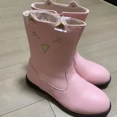 値下げ 長靴 ブーツ20cm belle 裏起毛　20 パーティ　フォーマル 猫