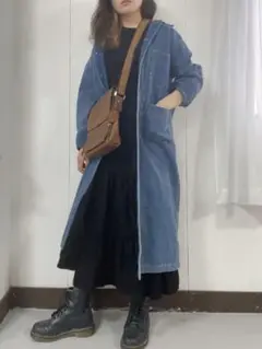 TODAYFUL デニムジャケット ロングコート ワンピース アウター 古着 襟
