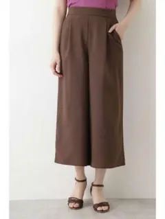 NATURAL BEAUTY BASIC リネンライクガウチョパンツ