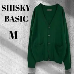 SHISKYBASIC　ニットカーディガン　グリーン　M　メンズ　◆M3668