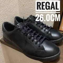 美品　REGAL レースアップ　レザースニーカー　57BL ブラック　26cm