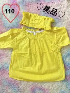 美品♡アプレレクール♡スモック♡トップス♡リボンヘアバンド♡110