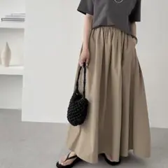 Na.e Cotton Volume Skirt ベージュ