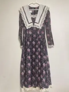 花柄 ガニーサックス Gunne Sax セーラー ワンピース ヴィンテージ