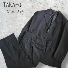 TAKA-Q タカキュー メンズ スーツ ブラック ストライプ AB4