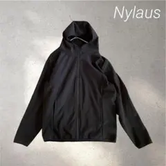 394✳︎ナイラス【L】黒/パーカー/フード付き/ユニセックス/防風/フルジップ