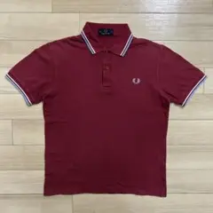 FRED PERRY ポロシャツ M12 ワインレッド サイズ36