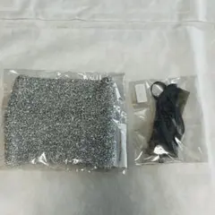 BYUR ラメニットフラットポーチ&フリルリップポーチ ノベルティ 2個セット