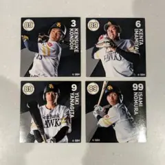 ソフトバンクホークス　ステッカー　シール　89デー　今宮　近藤　柳田　野村