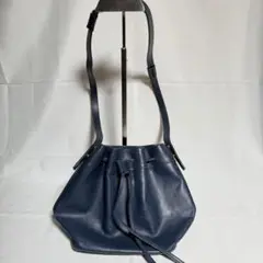 【アーロン】Arron ショルダーバッグ レザー ネイビー 大きめ