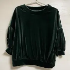 ダークグリーン ベルスリーブ Tシャツ M