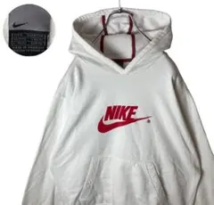 グッドカラーデザイン!NIKEナイキスウッシュでかロゴパーカー古着ゆったりサイズ