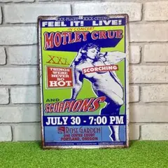 【205番】モトリー・クルー ヘヴィ メタル ロック コンサート ブリキ看板