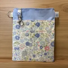 N288 ナースポーチ　ハスの実と花畑　☆ハンドメイド☆移動ポケット