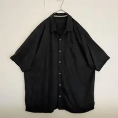 【美品★希少オールブラック】Tommy Bahamaオープンカラーシャツ黒アロハ