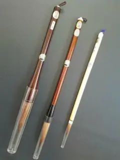 広島県伝統工芸品熊野筆 天然木軸5号天尾筆 太筆3号兼毛 小筆兼毛筆