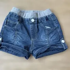 meedotona デニムブルー ハーフパンツ