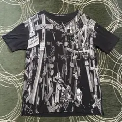 NO ID. Emo design tee y2k cross print