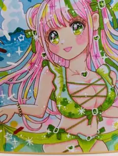 オリジナル手描きイラスト原画「ペリドット」