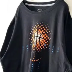bcg バスケットボール basketball Tシャツ L ブラック 黒 古着