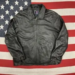 Y2K　OLD CHAPS　ラルフローレン　黒　韓国　レザージャケット　本革