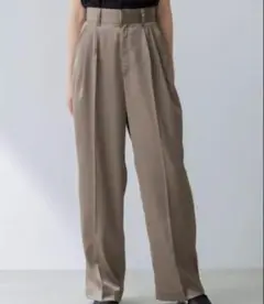 senee サテンタックパンツ　M ブラウン