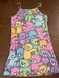 クマ柄ノースリーブワンピース 120