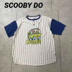 90s レトロ　染み込み　SCOOBY DO スクービードゥーヘンリーネックXL