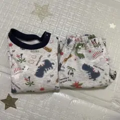 恐竜柄ベビーパジャマ 90cm 長袖