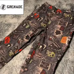 【激レア】【超ビッグシルエット】grenade 総柄 スノボー ウェア パンツ
