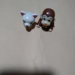 犬と猿のデフォルメフィギュアセット