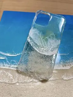 iPhone13/14 ケース オーシャンアート　スマホケース　海　レジンアート