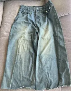 shein ワイドデニムパンツ