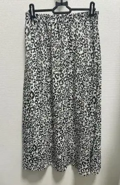 149 ARGOTOKYO ヒョウ柄ロングスカート ゴムウエスト フリー F