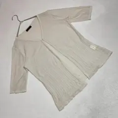 良品★ASCOT TOKYO STYLE カーディガン 薄手 五分袖 白 M