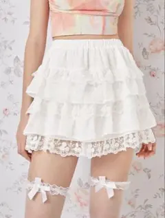 【未使用】SHEIN レースフレアミニスカート