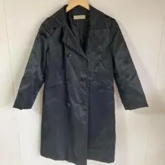 ◯HARRISS ブラック ダブルブレスト ロングコート
